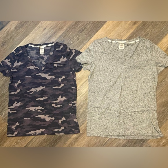 PINK T-shirt bundle camo & heathered grey - Picture 1 of 7